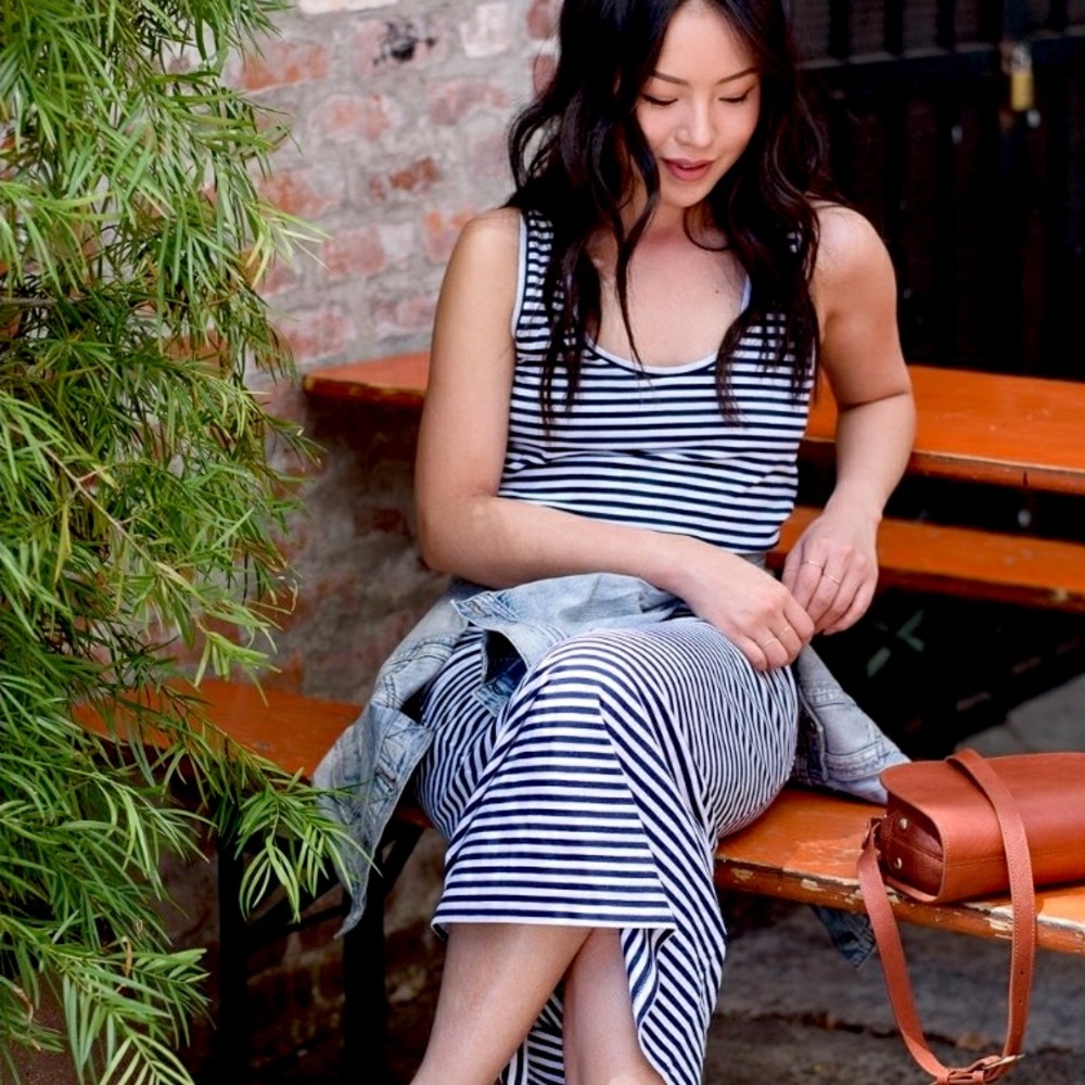Everlane Striped Maxi Tank Dress Size Medium - Picture 7 of 8